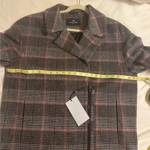 Andrew Marc Casma Plaid Wool Blend Coat size M - Picture 8 of 8
